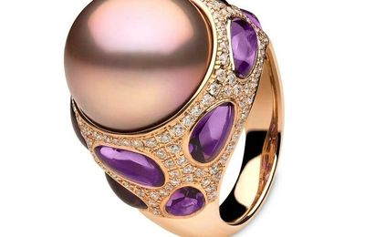 YOKO London Calypso collection rose gold ring