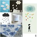 6 jolies choses : nuages et gouttes de pluie