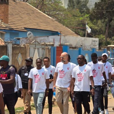 FRÉDÉRIC FOUGERAT MARCHE POUR LA RESPONSABILITÉ DE LA PRESSE À LUBUMBASHI