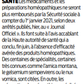 Déremboursement de l'homéopathie en 2021