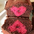 Cake de la St Valentin Chocolat, Framboises 