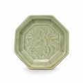 A small moulded Yaozhou celadon octagonal dish, Northern Song dynasty (960-1127)
