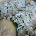 Tarte courgettes et copeaux de fromage