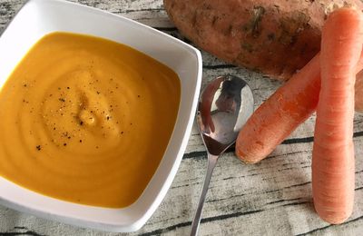 Velouté aux carottes et à la patate douce