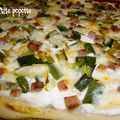 Pizza jambon poireaux 