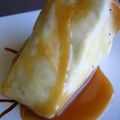 Feuilleté au camembert sauce caramel au beurre salé