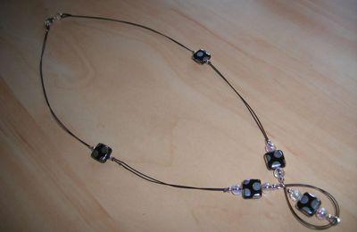 Black and silver necklace