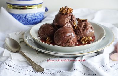 GLACE AU CHOCOLAT / SANS ŒUFS 