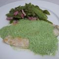 Escalope de dinde à la crème verte