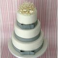 Wedding Cake blanc et gris ...