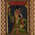 An Idealized Beauty, Holding Musical Clappers, ca. 1760–1800, Jaipur, Rajasthan