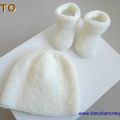 tutoriel tricot bb, bonnet et chaussons bb mixte, explications en pdf