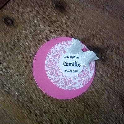 Baptême de Camille - les invitations