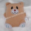 Doudou Peluche Ours Chat Marron A Grelot Air France 14 Cm