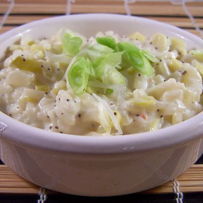 Risotto aux poireaux et au citron