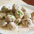 BOULETTES DE KEFTA DE VEAU A LA CRÈME ET SAUCE BÉCHAMEL AU CITRON