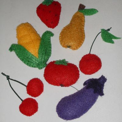 Les aliments en feutrine ....