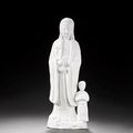 A blanc-de-Chine figure of Guanyin - Circa 1680-1690