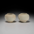 Two miniature white-glazed globular jars, Northern Song dynasty, 10th-11th century