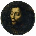 École flamande, vers 1600, suiveur d'Albrecht Bouts. Tête de saint Jean Baptiste