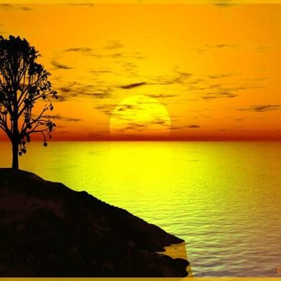 L’abîme de l'été couchant.