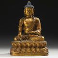 A Lacquered Gilt- Bronze Figure of The Bhaisajyaguru Buddha, Ming Dynasty, 15th Century