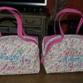 2 jolis sacs très" girly" pour l'anniversaire de Clara et de Anna !!!