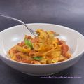 Sauce pour pâtes aux lardons et tomates fraîches