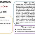 Carnet de bord du 22 au 28 avril 2020