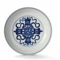 A fine blue and white 'Double vajra' dish, Yongzheng mark and period (1736-1795)