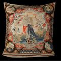 Coussin brodé en laine et soie,  Angleterre, Vers 1650