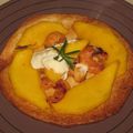 Tarte fine Mangue, Crevettes et Romarin