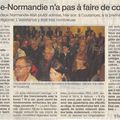 COUTANCES: les citoyens approuvent l'UNITE NORMANDE... mais