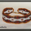 bracelet serpentine orange/marron