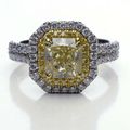 18K W. Gold Ring w/ Yellow Radiant Cut Diamond