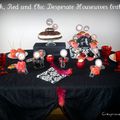 Black and Red Chic Desperate Housewives birthday party - mon anniversaire sur le thème des desperate housewives