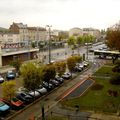 La place de la gare de Franconville vue d'en haut