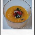 Gaspacho de carottes, et salade de fanes de carottes