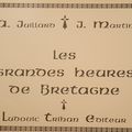 Les grandes heures de la Bretagne par Martin et Juillard
