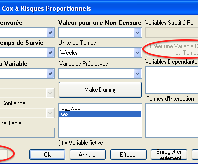 Problèmes avec la commande du Modèle de Cox à Risques Proportionnels dans Epi Info 7