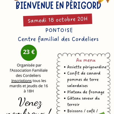Soirée périgourdine Samedi 18 octobre