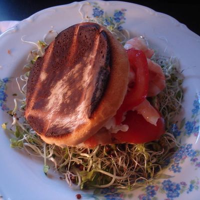 Un burger diet' et frais aux crevettes