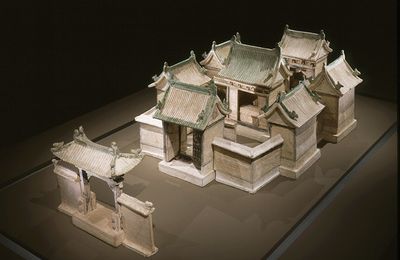 Funerary Sculpture of a Double-Courtyard Residential Compound, middle Ming dynasty, about 1450-1550
