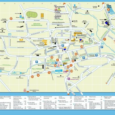 Plan de la ville et liste des hôtels