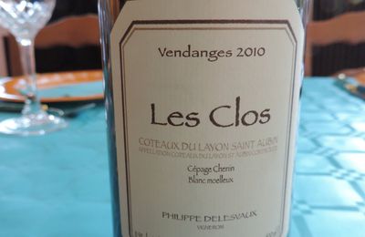 domaine Philippe Delesvaux 2010 coteaux du layon saint-aubin "les clos"