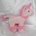 Doudou Peluche Licorne Rose Gipsy