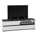 FMD 253-001 Smart Meuble TV/hifi 125 x 40.5 x 39 cm Blanc/anthracite (Import Allemagne)
