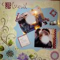 pages de scrap et carte scrappée