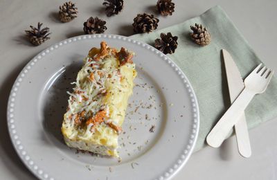 Cannellonis aux légumes, au saumon et aux champignons