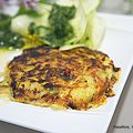 Galette de courgettes  pesto ail 